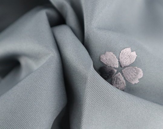 卒業式袴単品レンタル[ブランド・前後に刺繍]グレーに桜刺繍[身長163-167cm]No.518
